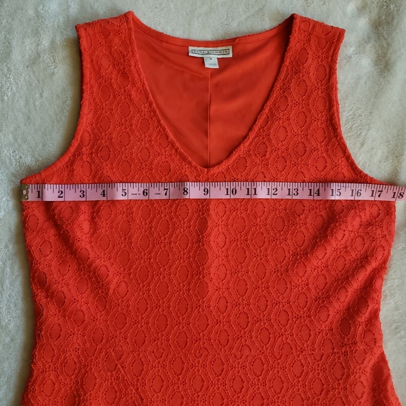 Sleeveless Bright Red Fit n Flare Dress Dana Buchman - Picture 8 of 14